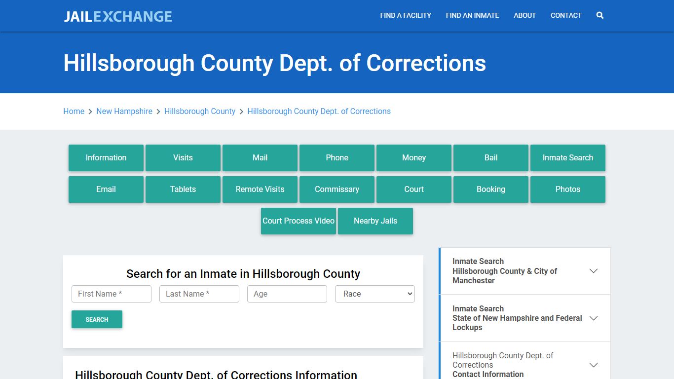 Hillsborough County Dept. of Corrections - Jail Exchange